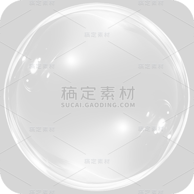 通用白色透明气泡冒泡元素贴纸