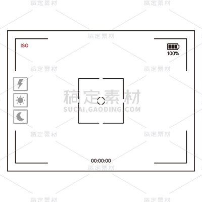 扁平-取景框基础装饰元素2