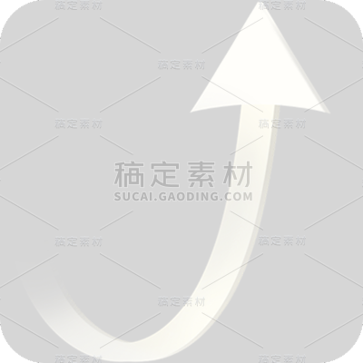 特效通用白色立体透气箭头图标元素素材