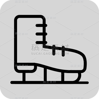ICON-矢量运动icon-SVG-滑冰
