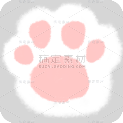 可爱风主题素材贴纸-熊掌
