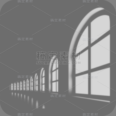 简约窗户窗影装饰元素贴纸9