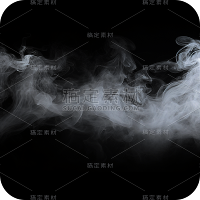 写实烟雾雾气白色有色气体元素贴纸