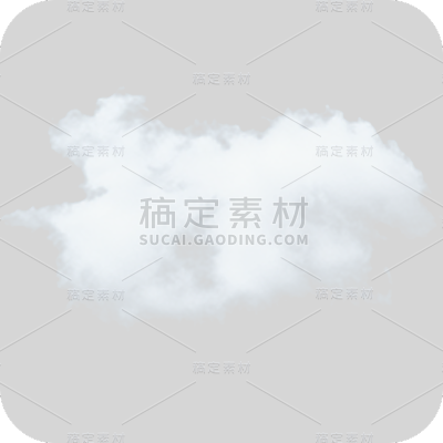 写实风格白云贴纸
