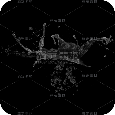 透明免抠水花元素