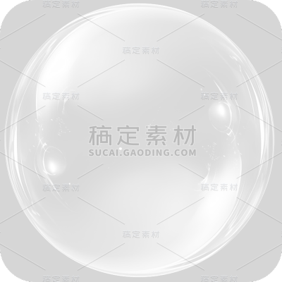 通用白色透明气泡冒泡元素贴纸