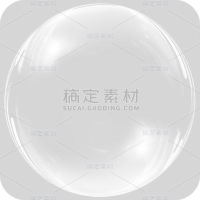 通用白色透明气泡冒泡元素贴纸
