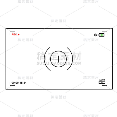 手绘-摄影机取景器-电影实景线框