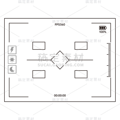 扁平-取景框基础装饰元素10