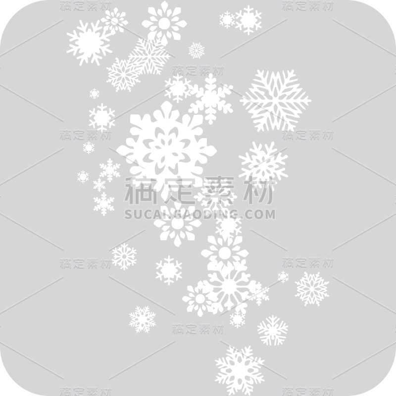 手绘-冬天元素-雪花