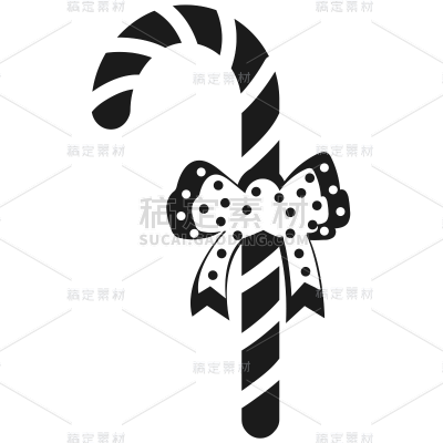 圣诞节SVG简笔小元素贴纸-糖果