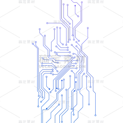 简约科技线路贴纸