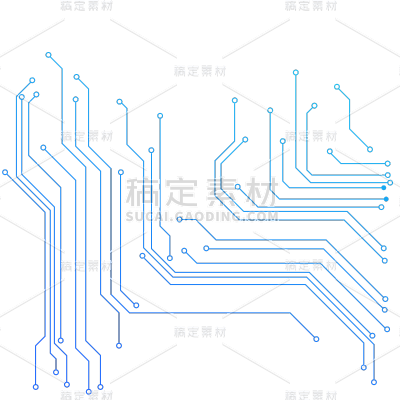 简约科技线路贴纸
