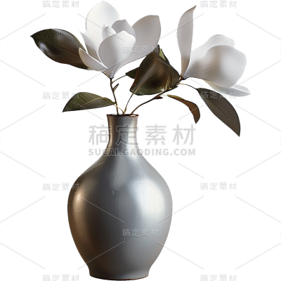 植物通用中式花瓶元素素材