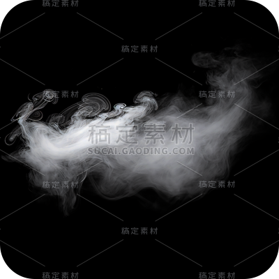 白色烟雾薄雾透明雾气迷雾云烟元素