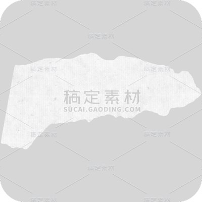 特效通用白色撕纸片元素素材