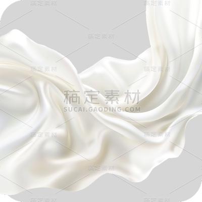 通用白色流动感丝绸丝巾围巾