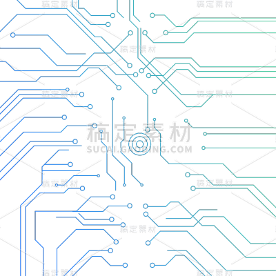 简约科技线路贴纸