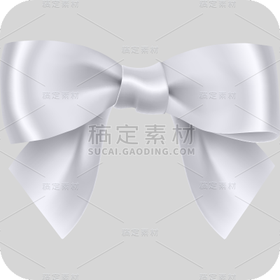 促销通用插画白色礼盒结元素素材