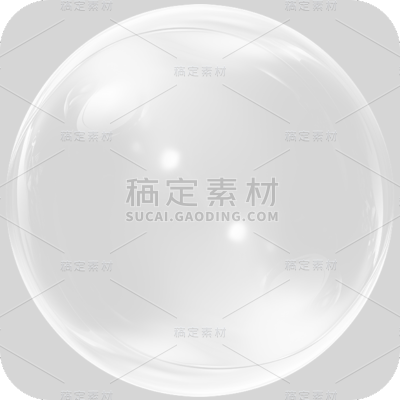 通用白色透明气泡冒泡元素贴纸