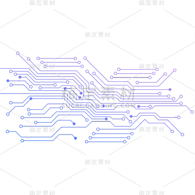 简约科技线路贴纸