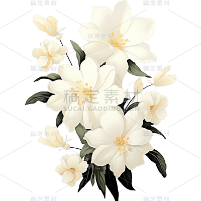 唯美白色花朵