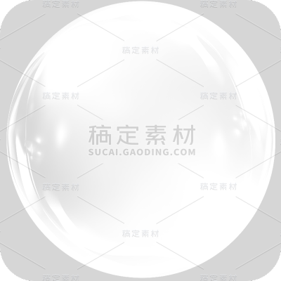 通用白色透明圆形气泡元素贴纸