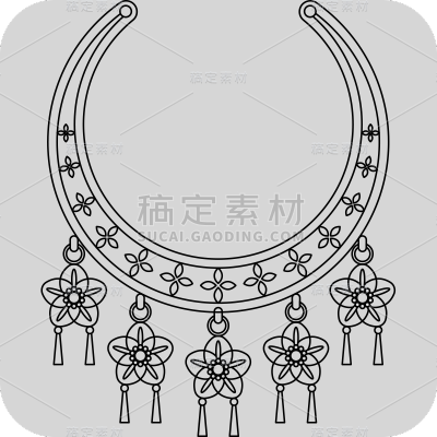线性手绘项链民族首饰