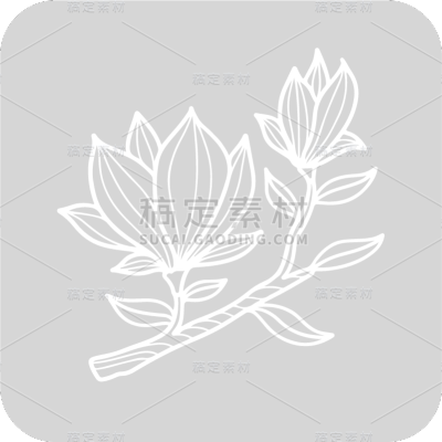SVG-婚礼白色花卉元素贴纸