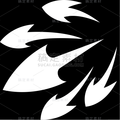 游戏图标箭头元素白色简约贴纸