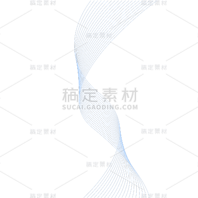 简约蓝色曲线线条元素