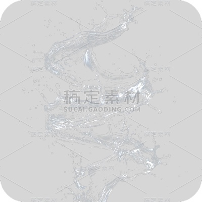 特效通用透明旋转水花元素素材