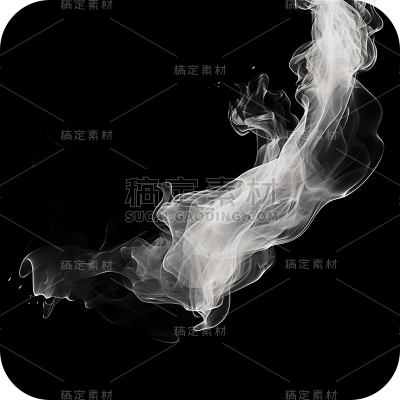 白色烟雾薄雾透明雾气迷雾云烟元素