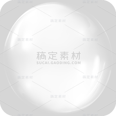 通用白色透明气泡冒泡元素贴纸