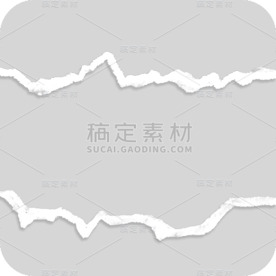 通用白色撕纸边特效元素素材