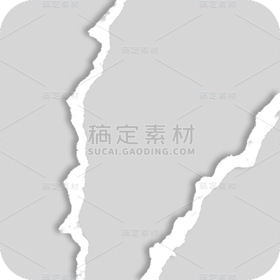 通用白色撕纸边特效元素素材