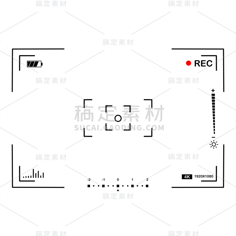 手绘-摄影机取景器-电影实景线框