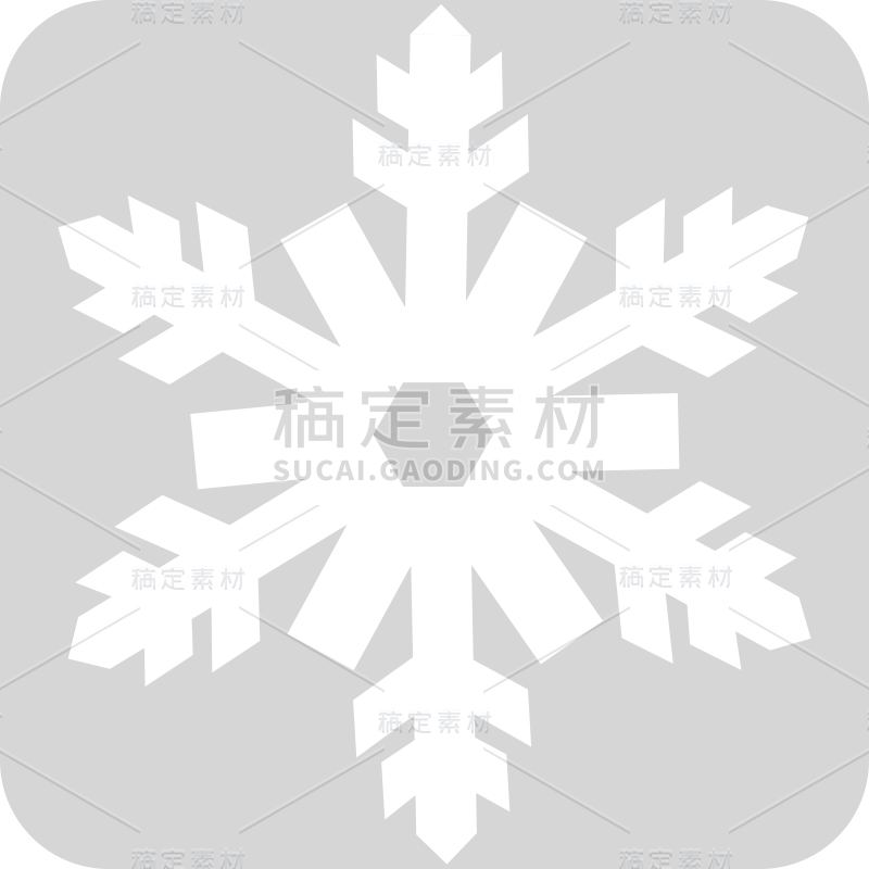 圣诞节SVG简笔小元素贴纸-雪花