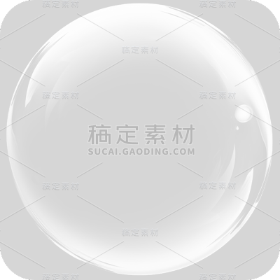 通用白色透明气泡冒泡元素贴纸