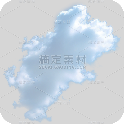 写实风格白云贴纸