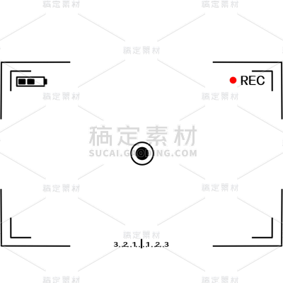 手绘-摄影机取景器-电影实景线框