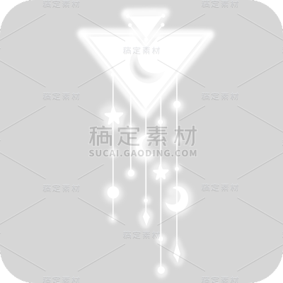 手绘-发光应援装饰贴纸-风铃