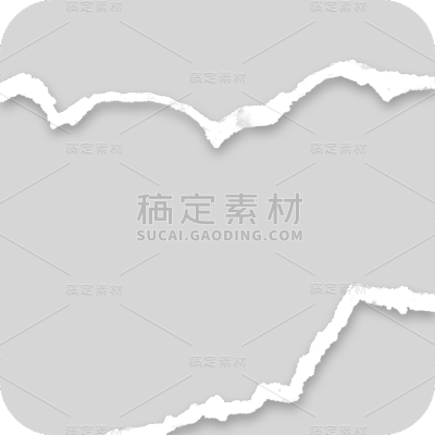 通用白色撕纸边特效元素素材