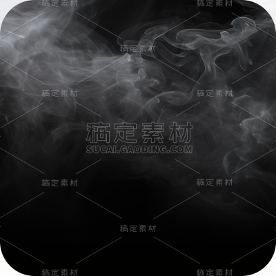 白色烟雾薄雾透明雾气迷雾云烟元素