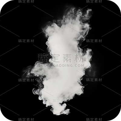 白色烟雾薄雾透明雾气迷雾云烟元素