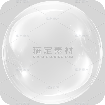 通用白色透明气泡冒泡元素贴纸