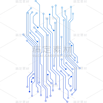 简约科技线路贴纸