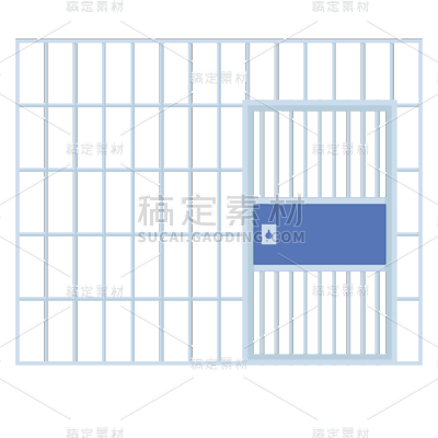矢量风-扁平素材-铁门