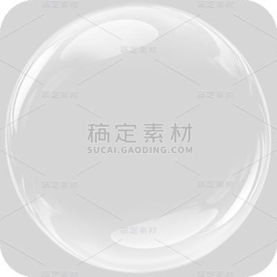 通用白色透明气泡冒泡元素贴纸