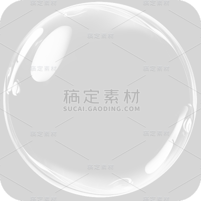 通用白色透明气泡冒泡元素贴纸